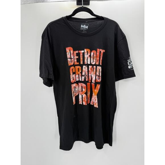 IndyCar T Shirt Mens Detroit Grand Prix Black Size XL Back To The Streets - Picture 2 of 7